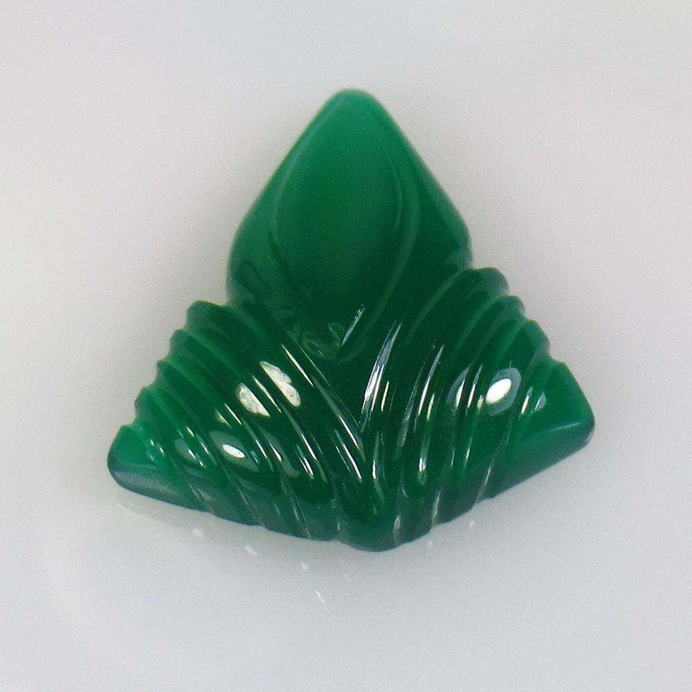 13.40 Ct Natural Green Onyx Fancy Carving (1 of 2)