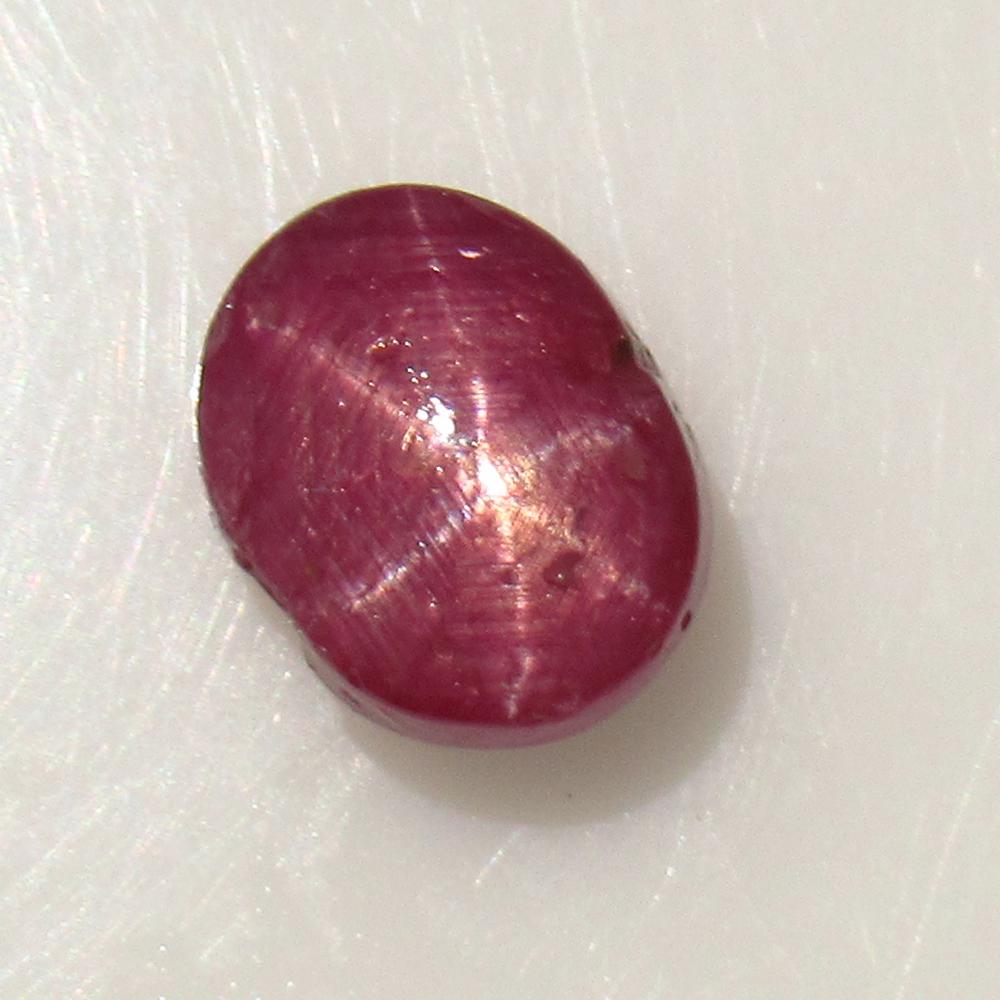 2.23 Ct Natural Six Line Star Ruby Oval Cab (1 of 2)