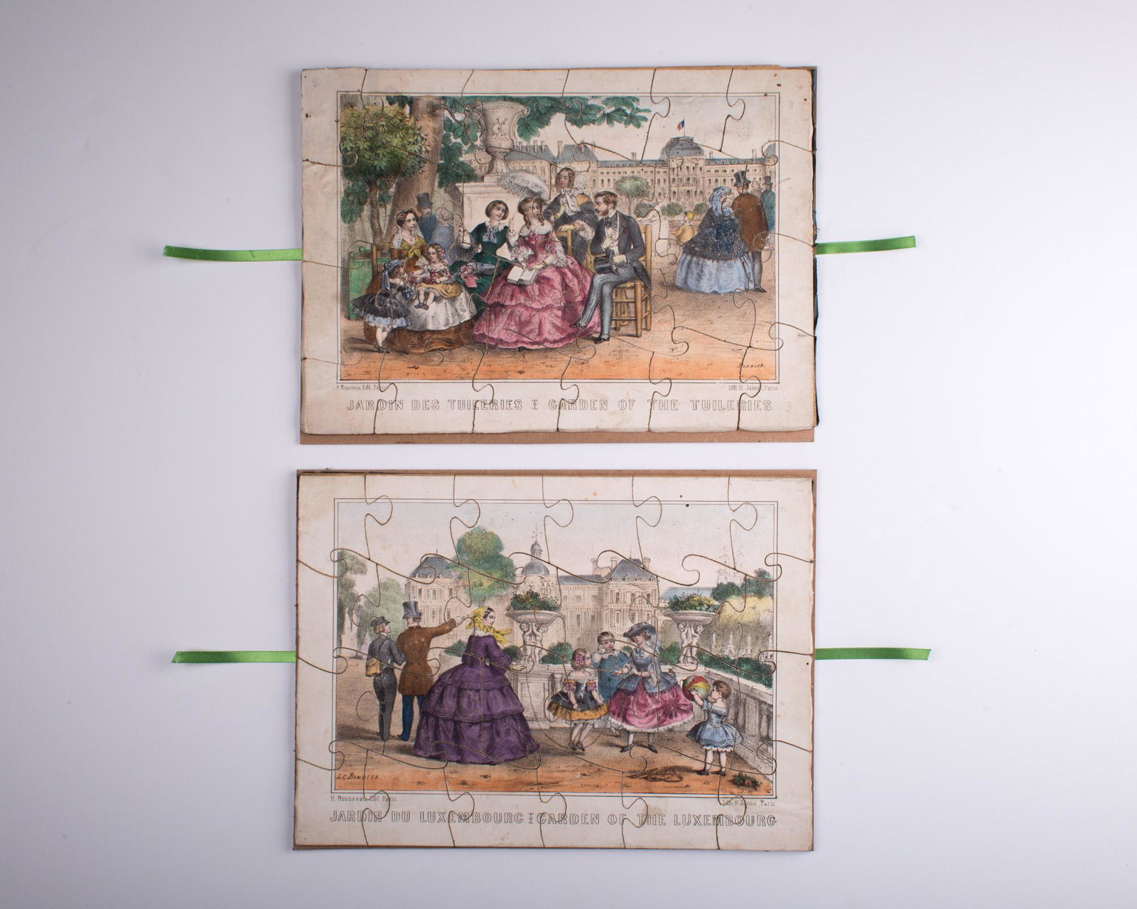 Set of 2 Antique Parisian scene Puzzles second Empire (1 of 3)