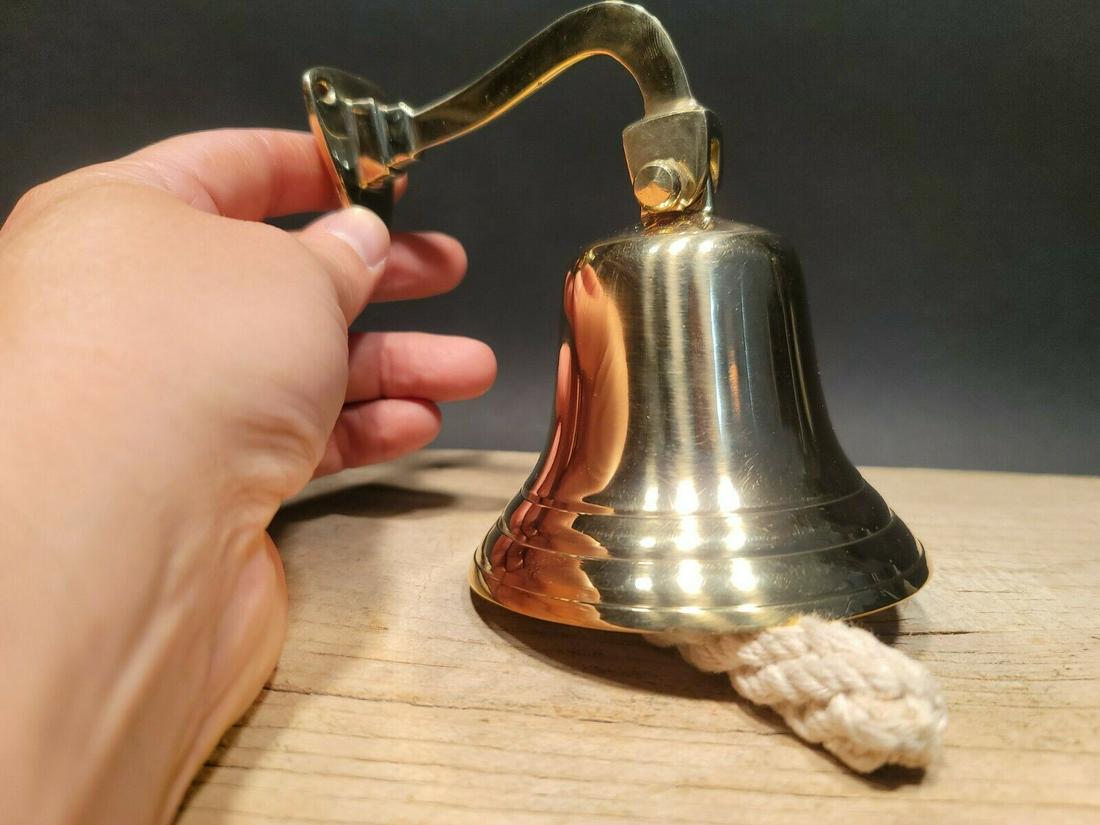 Brass Wall Mount Bar Bell (1 of 12)