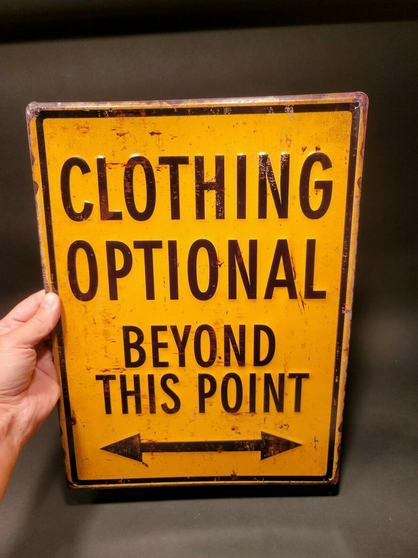 Metal Clothing Optional Sign (1 of 12)