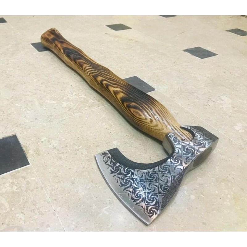 Hatchet steel viking axe tomahawk ash wood handmade (1 of 4)