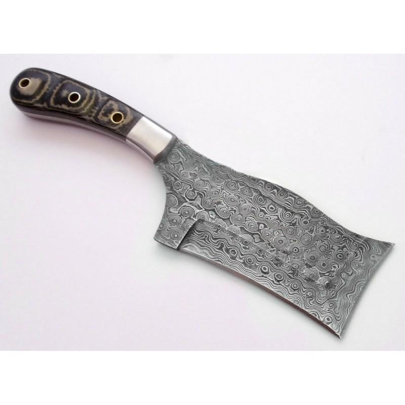 Tomahawk axe damascus steel chopper knife micarta (1 of 3)