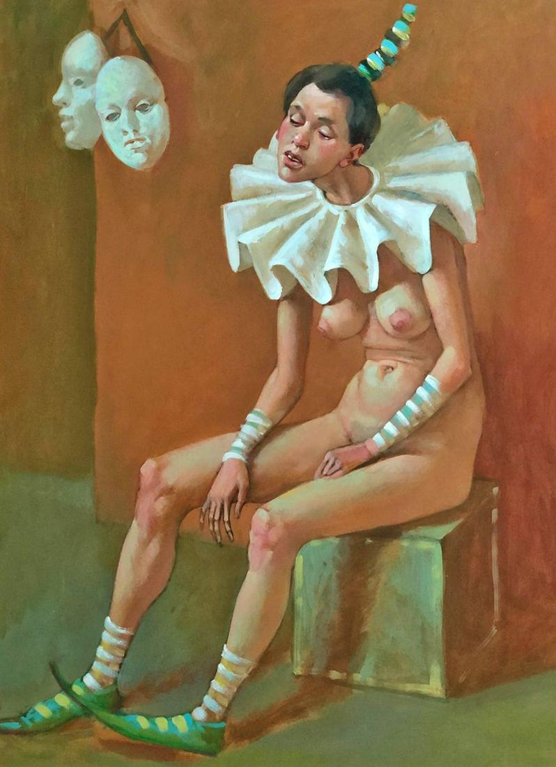 Acrylic painting Relaxation Nicolay Vydcovsky: №Bytk 33 *** ABOUT THIS PAINTING *** * TITLE: "Relaxation" * ARTISTS: Nicolay Vydcovsky * SIZE: 80x60 cm/'31.49x23.62 inches' * MEDIUM: acrylic, dvp * HAND PAINTED: Original painting from our co