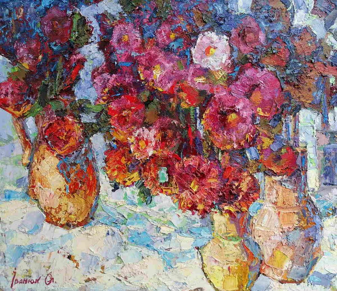 Oil painting Mom's asters Kalenyuk Alex (1 of 9)