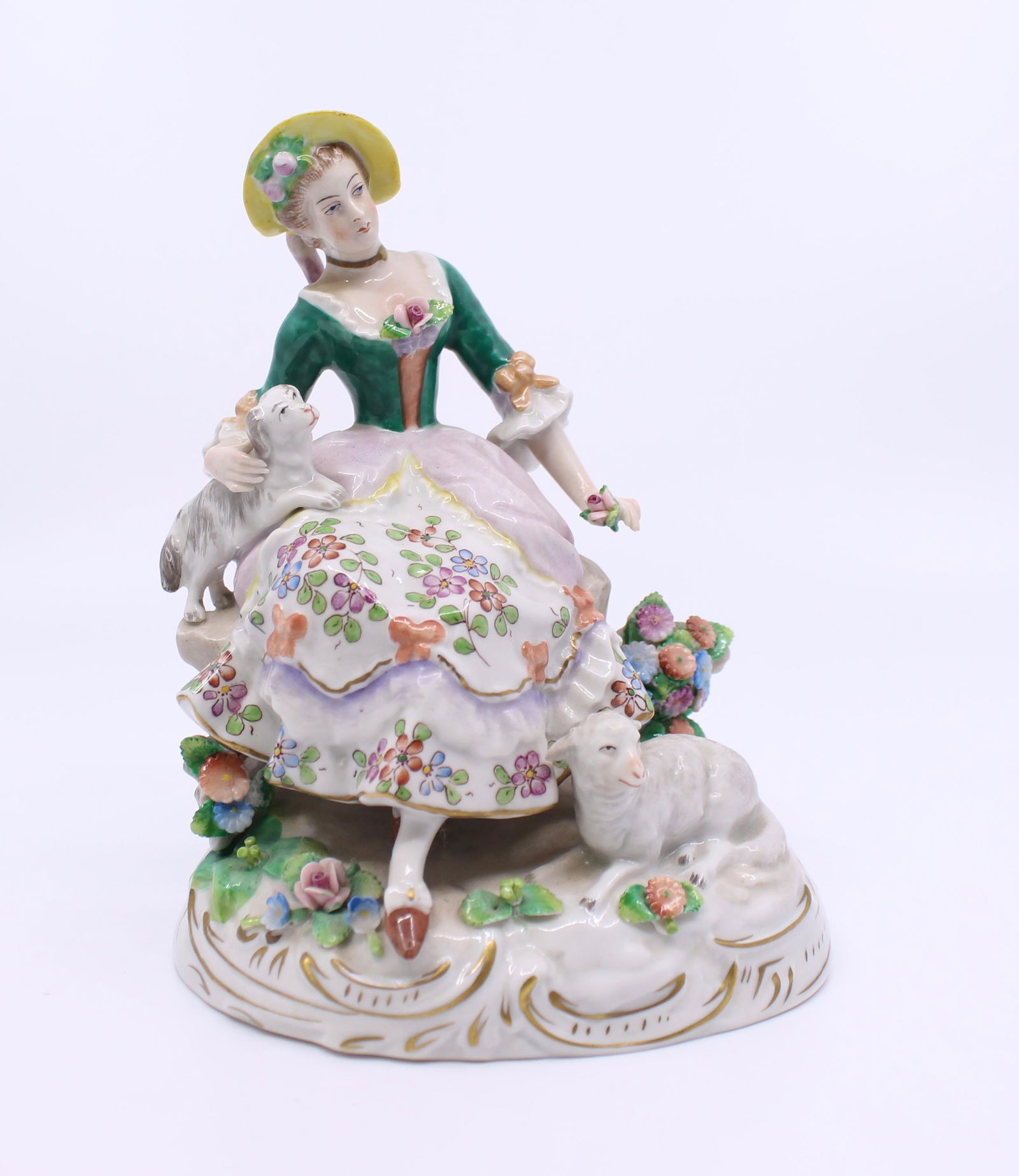 Sitzendorf Porcelain Shepherdess Figurine (1 of 5)
