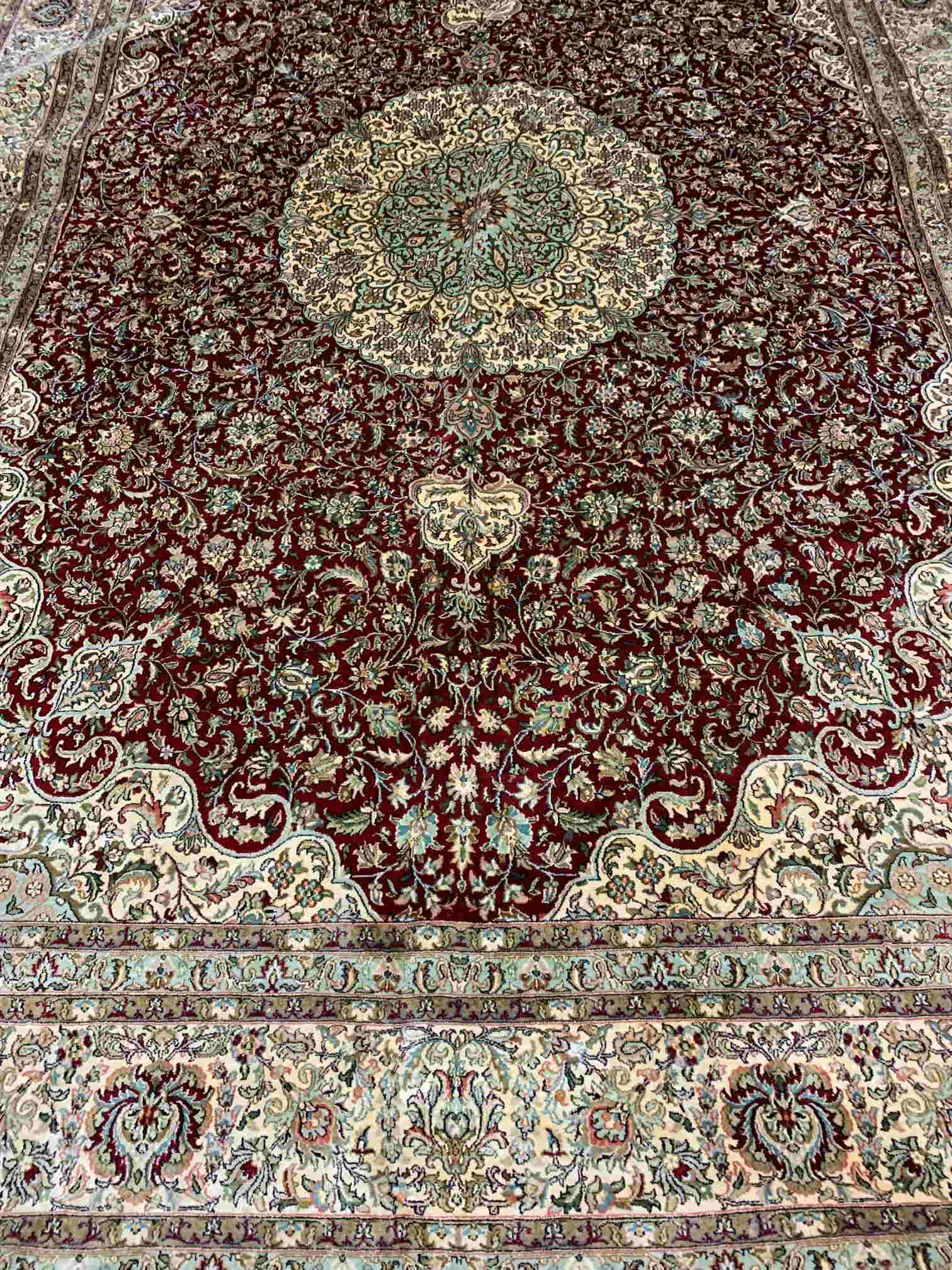Hand Knottes Hereke Silk Rug 10x14 ft (1 of 9)