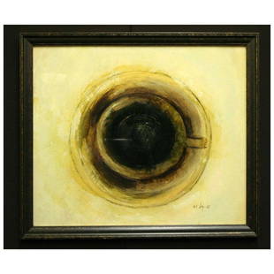 Watercolor by French Painter Isis Lully: Isis Lully is born in Swizerland but she lives and works in Paris. Her style is completely different now. This subject is very mysterious and its interpretation is challenging. REFERENCE NUMBER: U1111