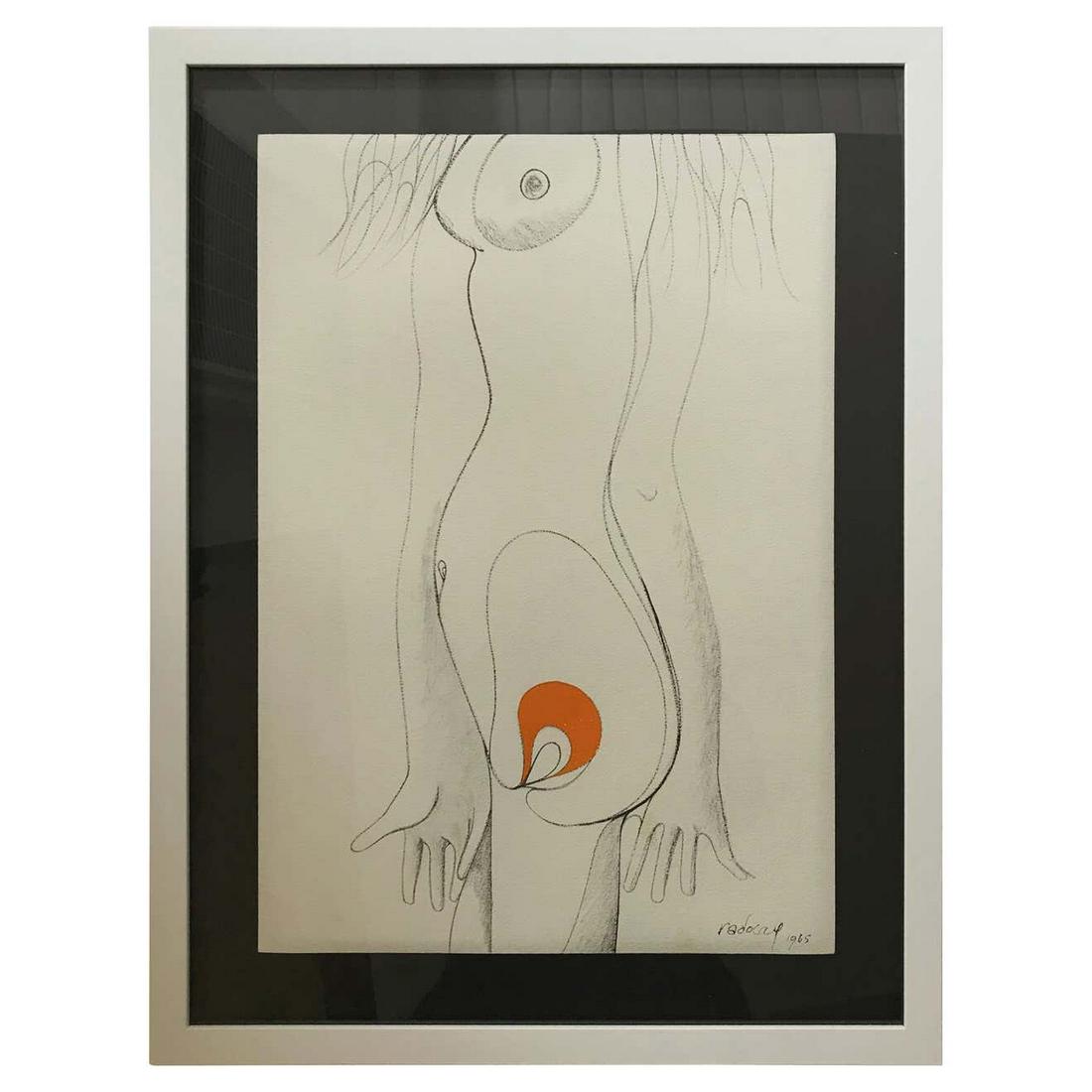 Pregnancy Drawing by Albert Radoczy: Albert Radoczy was a master at exploring the female form. His wife was his main model. Throughout his career, his drawings and paintings depicted women with images ranging from realistic to whimsical,