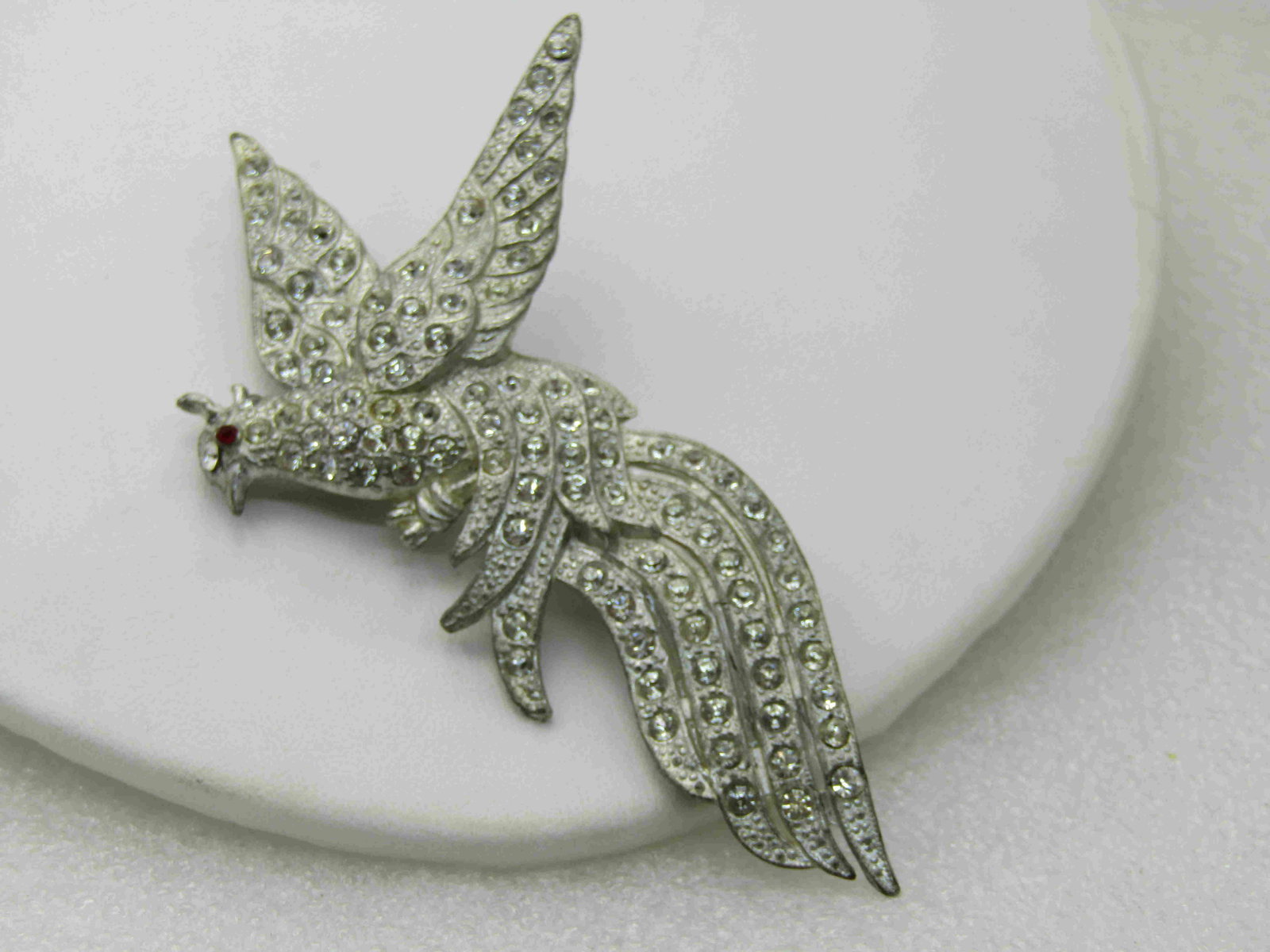 Vintage Art Deco Rhinestone Figural Bird Brooch, (1 of 6)
