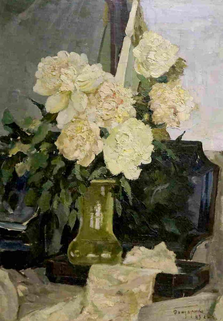 Oil painting White roses Bondarenko Vladimir Ivanovich (1 of 10)