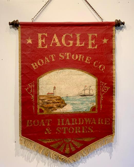 c. 1880 Eagle Boat Store Sign, Maine (1 of 5)