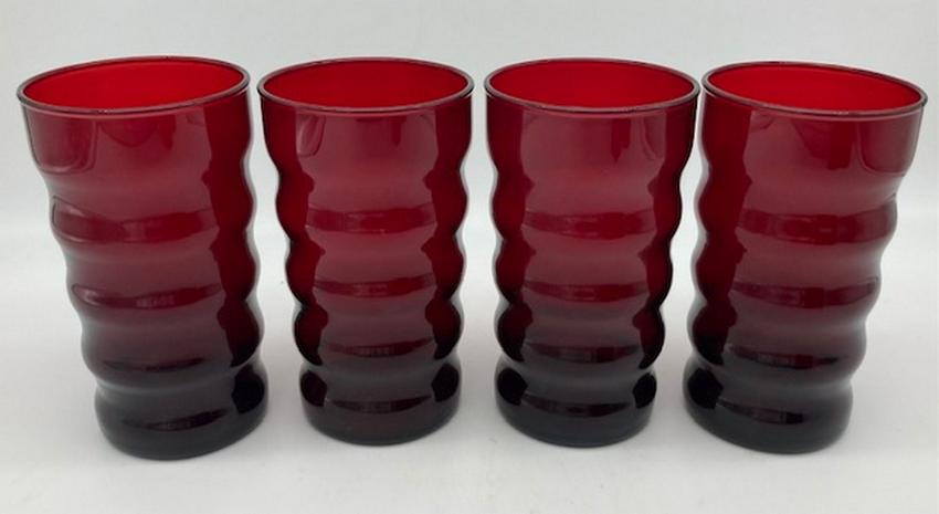 Anchor Hocking Royal Ruby Red Tumbler Glasses (1 of 7)