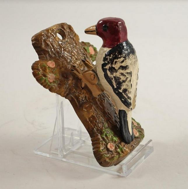 Red Headed Woodpecker Cast Iron Hubley Doorknocker (1 of 5)