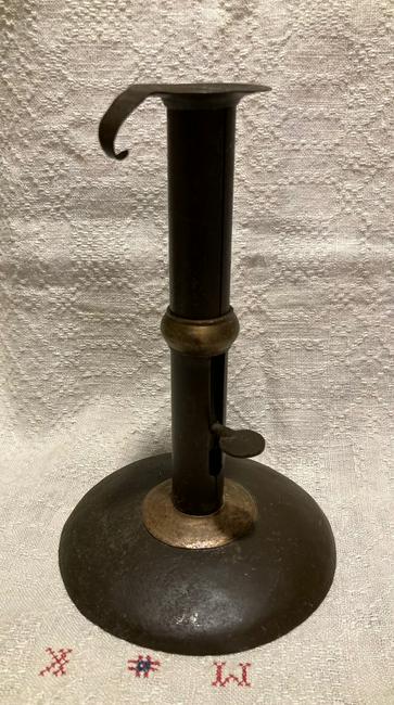 20thc crafted brass and iron hogscraper push up wedding (1 of 5)