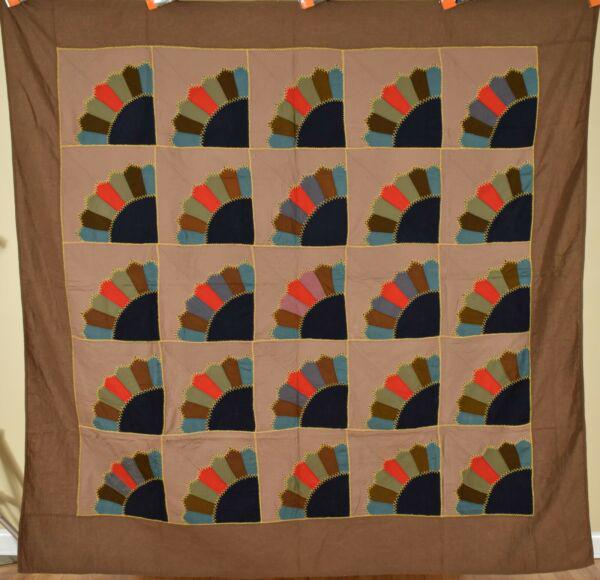 Authentic 1910's Amish Fans Quilt (1 of 18)