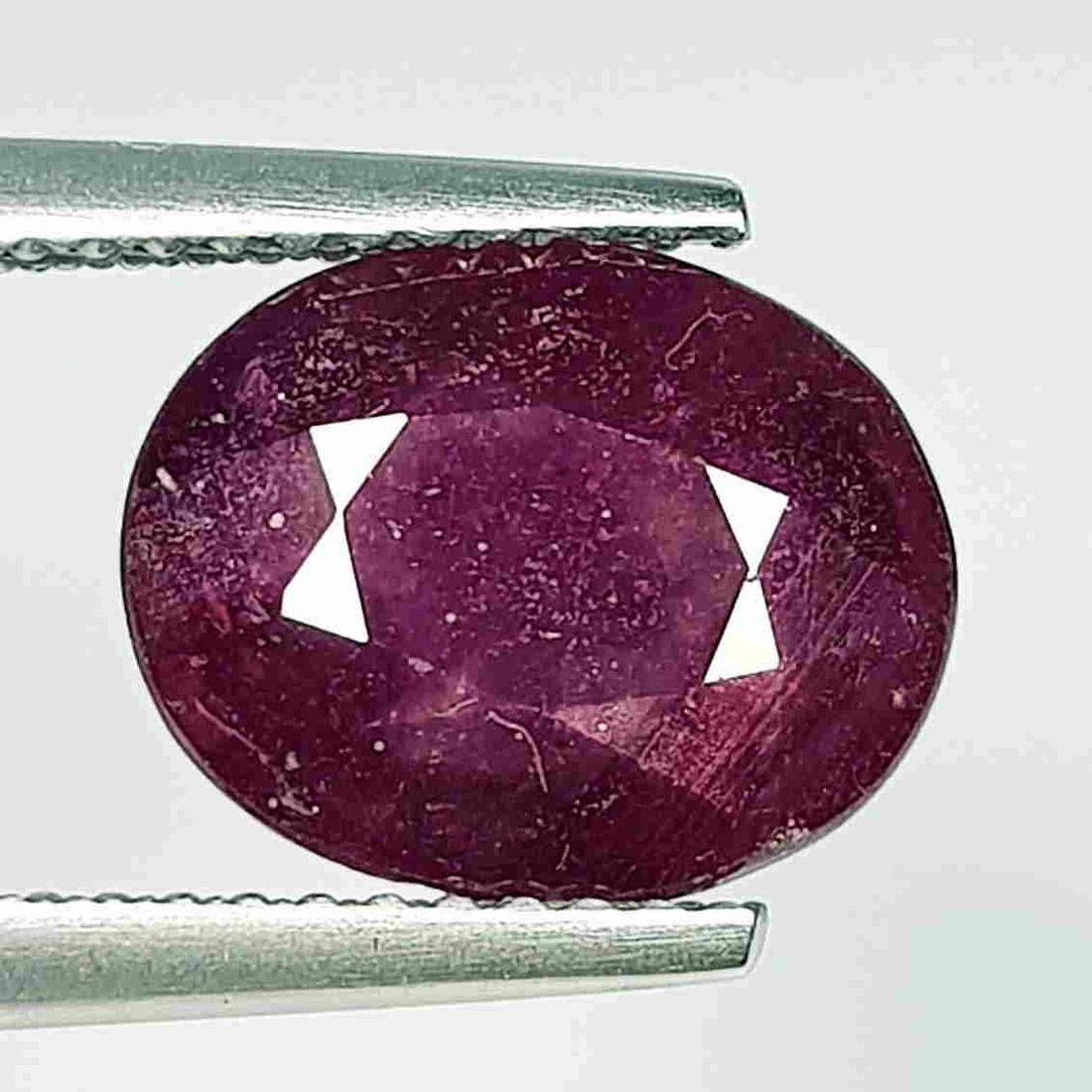 3.95 Ct  Natural Ruby Oval Cut (1 of 5)