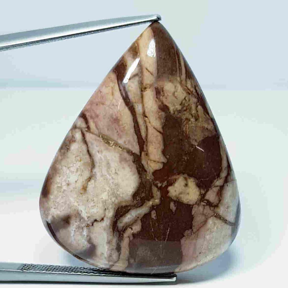 51.58 ct Natural Jasper: No Reserve! Title: 51.58 ct Natural Jasper Color/Clarity: Opaque Carat Weight: 51.58 Size/Dimensions: 33.30 x 27.20 x 8.30 Additional Information: Pear - Brazil Shipping: Domestic: Flat-rate of $7.00