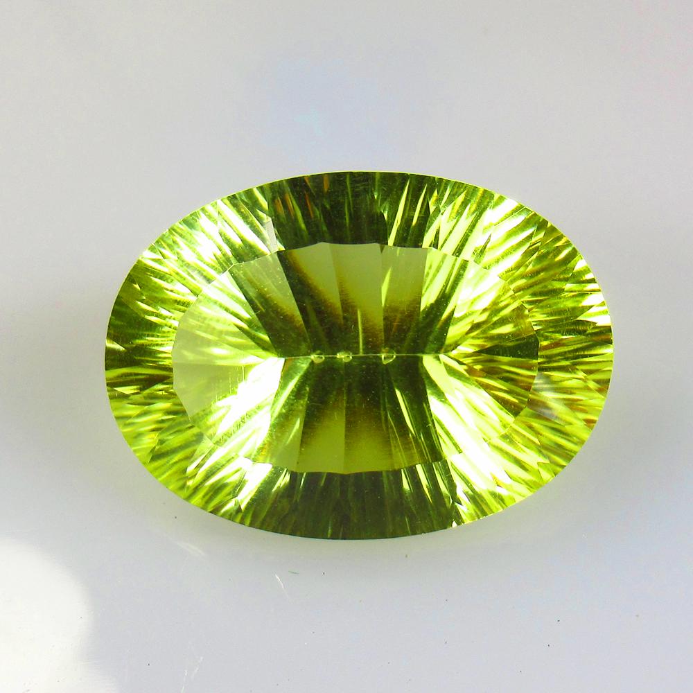 26.85 Ct Natural Lemon Quartz Concave Cut (1 of 2)