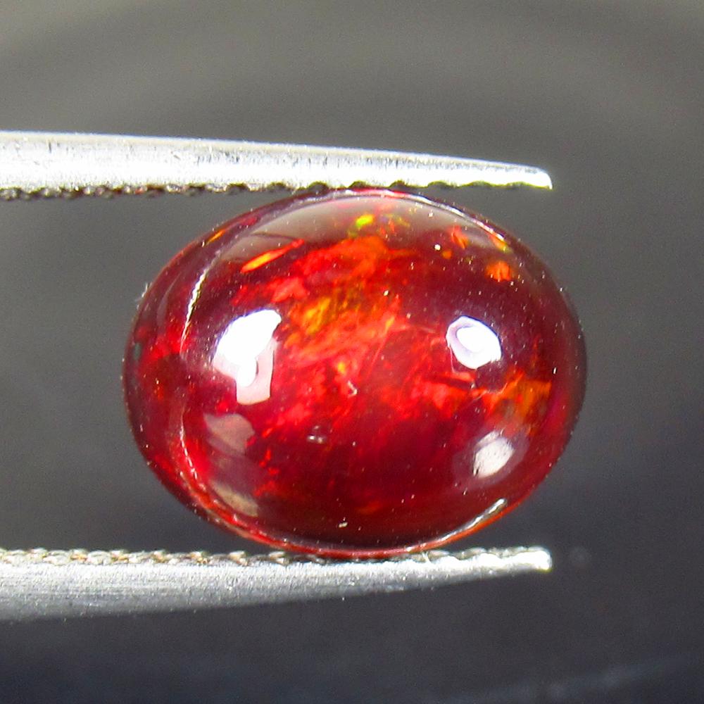 1.91 Ct Natural Ethiopian Black Fire Opal Oval Cab (1 of 2)