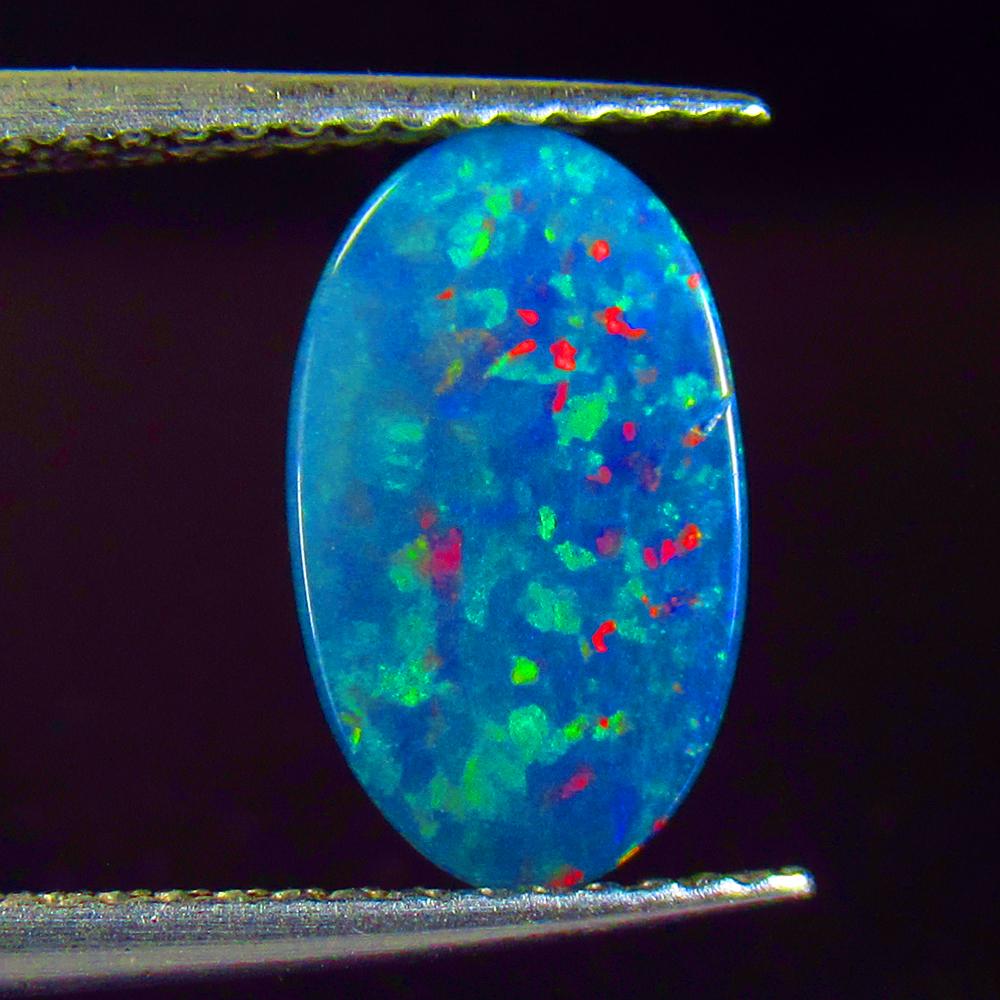 2.23 Ct Natural Australian Doublet Opal Oval Cabochon: No Reserve! Title: 2.23 Ct Natural Australian Doublet Opal Oval Cabochon Color/Clarity: Opaque Gemstone: Natural Australian Opal Carat Weight: 2.23 Size/Dimensions: 11.50 x 7.00 x 3.50 mm Additional I