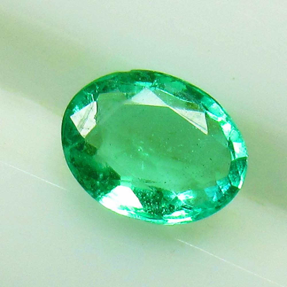 0.53 Ct Natural Zambian Emerald Oval Cut (1 of 2)