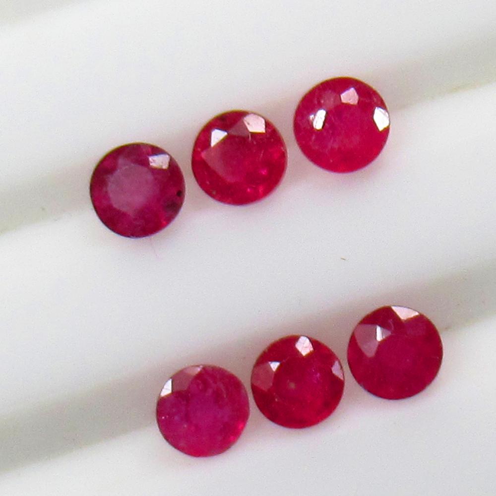1.50 Ct Natural 6 Mozambique Red Ruby Jewellery Set (1 of 3)