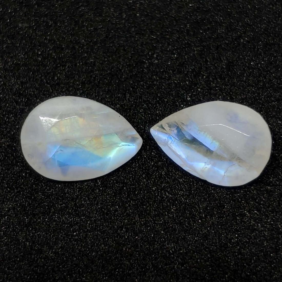 2.80 ct Natural White Rainbow Moonstone Pair (1 of 1)