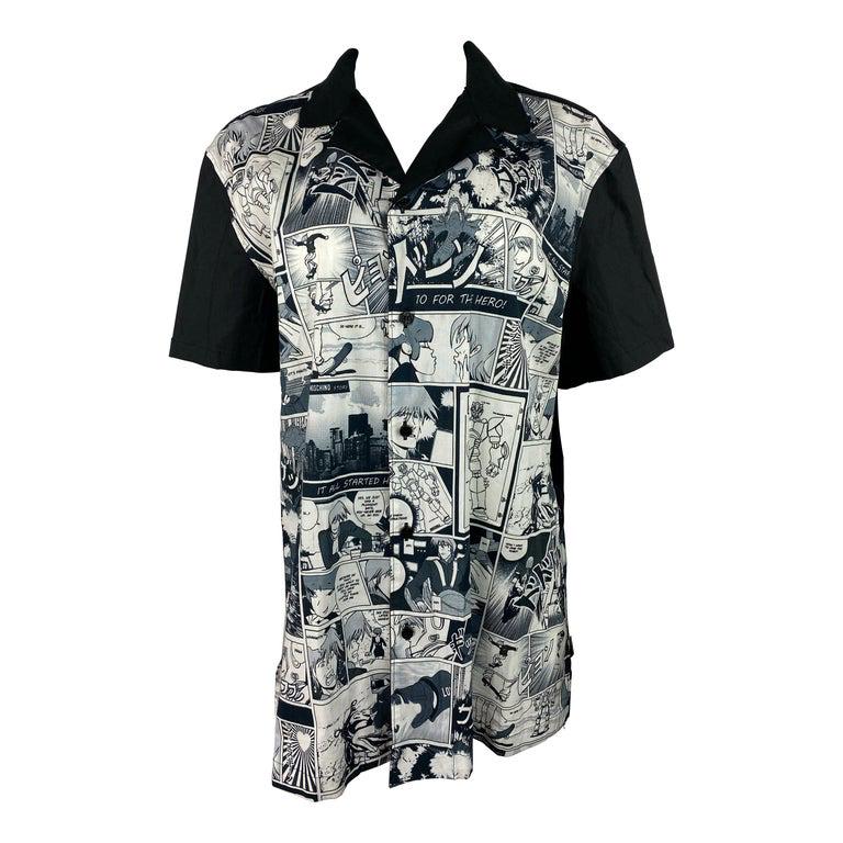 Moschino Love Black and White Graphic Button Down (1 of 10)