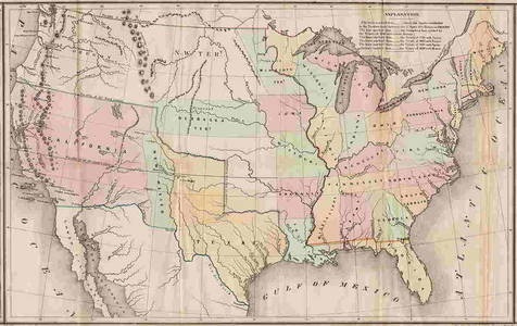 Scarce Tables Map by Gilman, 1848