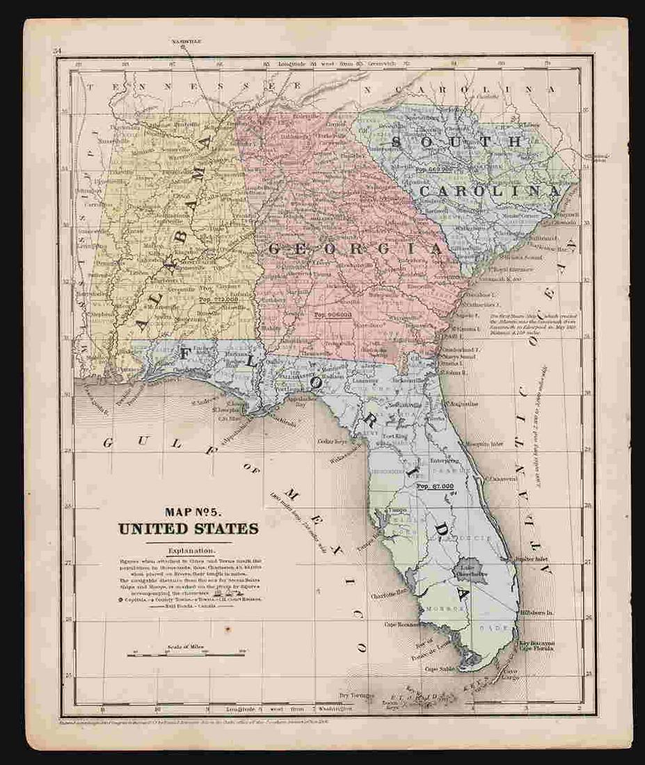 1853 map of the South, Burgess/Smith (1 of 3)