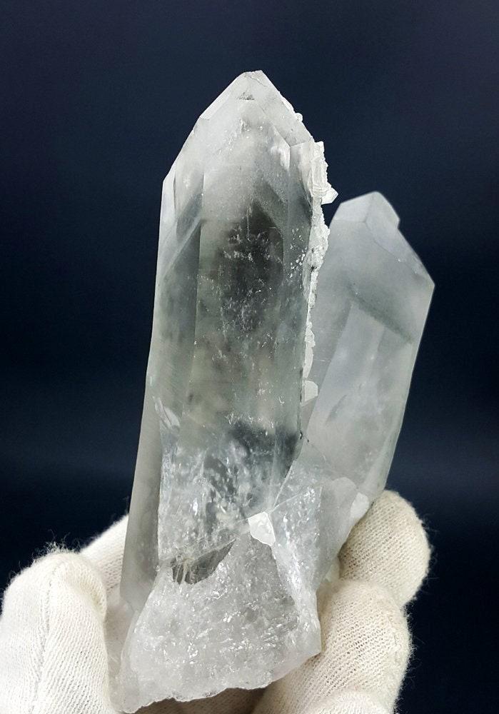 Rare Quartz, 126 Grams V Shape gray & green Chlorite (1 of 8)