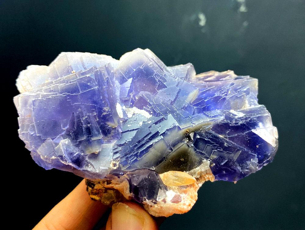 Fluorite Specimen , Cubes Fluorite Fine Bluish Phantom (1 of 5)