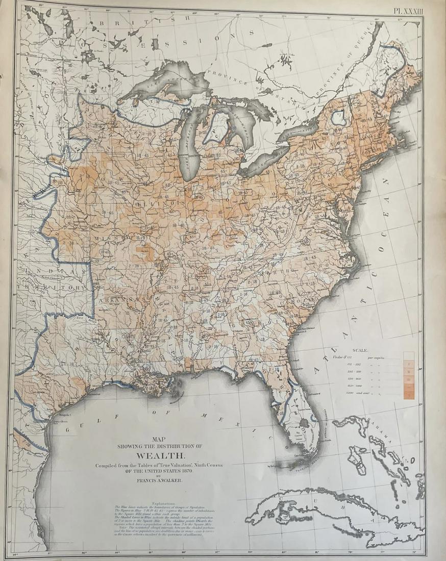 United States Wealth distribution 1870 (1874) by (1 of 2)