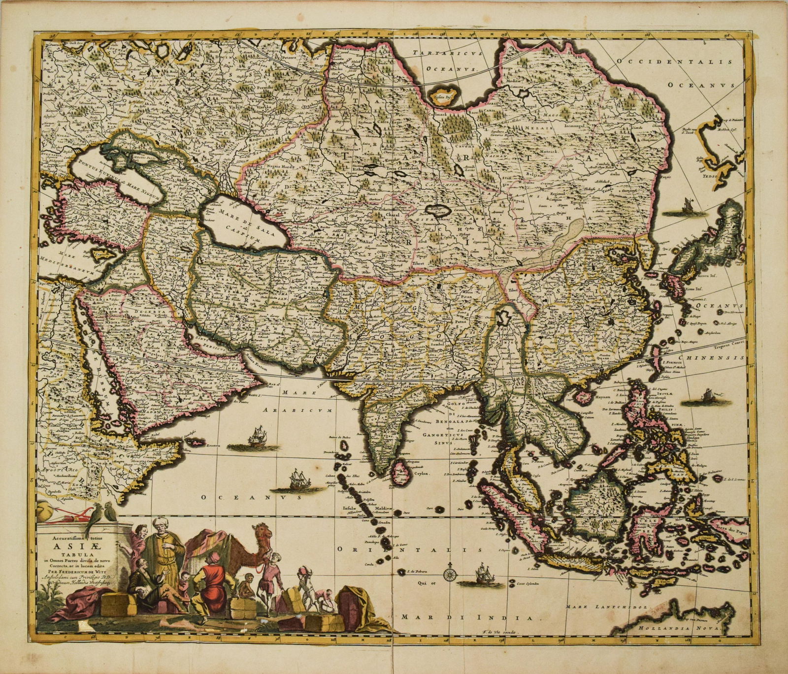 1680 deWit Map of Asia -- Accuratissima Totius Asiae (1 of 1)