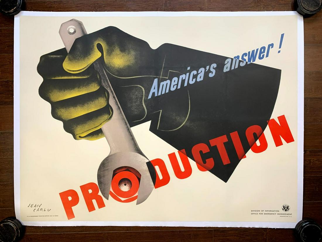 America's Answer - Production! - Art by Jean Carlu (1 of 4)
