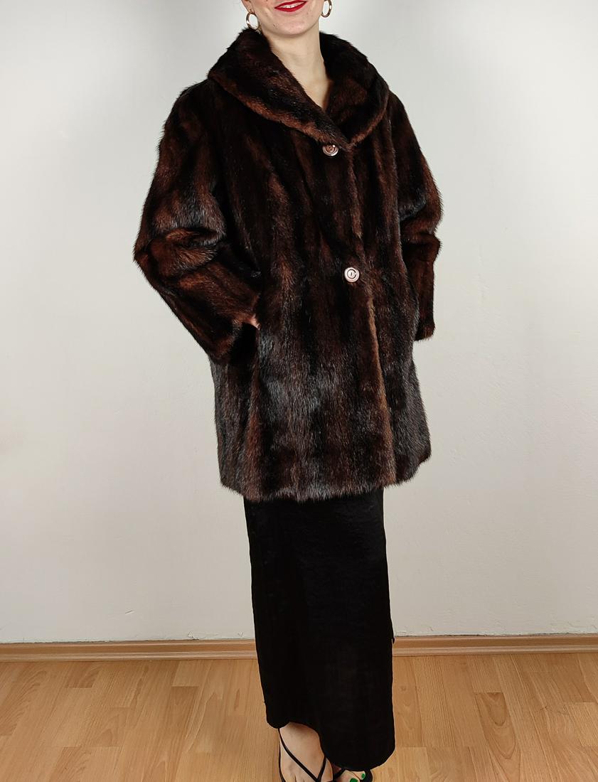 BROWN MINK FUR JACKET (1 of 8)