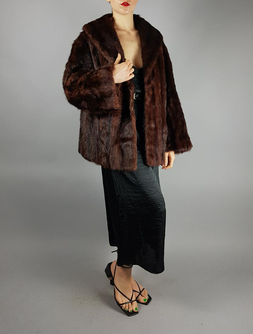 BROWN MINK FUR JACKET (1 of 8)