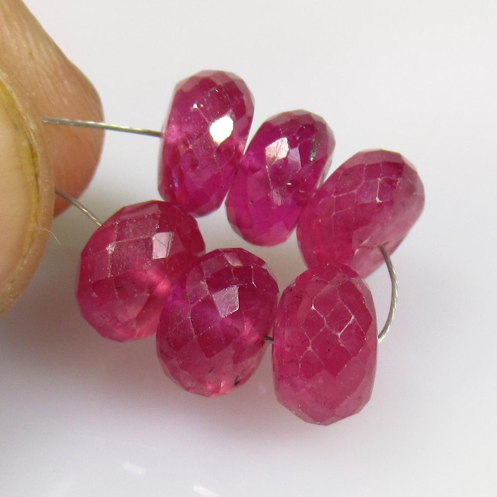 20.91 Ctw Natural 6 Mozambique Red Ruby Round Beads (1 of 2)