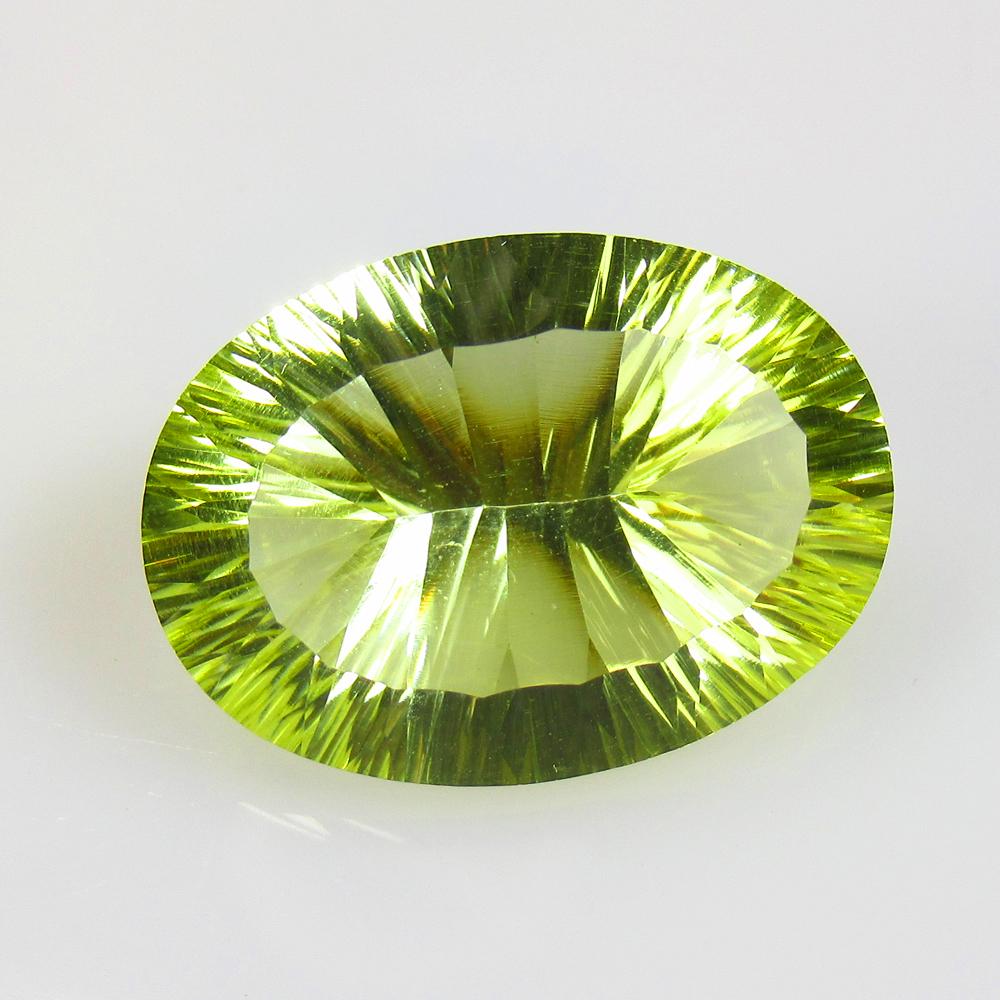 18.48 Ctw Natural Lemon Quartz Concave Cut: No Reserve! Title: 18.48 Ctw Natural Lemon Quartz Concave Cut Stone Clarity: VVS Gemstones: Lemon Quartz Carat Weights: 18.48 Size/Dimensions: 23.00 x 16.00 x 9.80 mm Additional Information: Good Lust