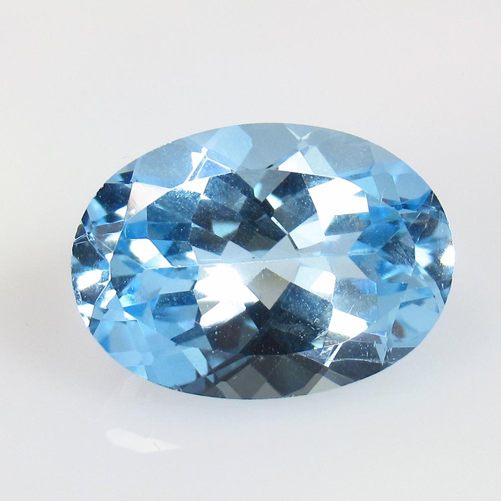 14.65 Ctw Natural Blue Topaz Oval Cut (1 of 2)