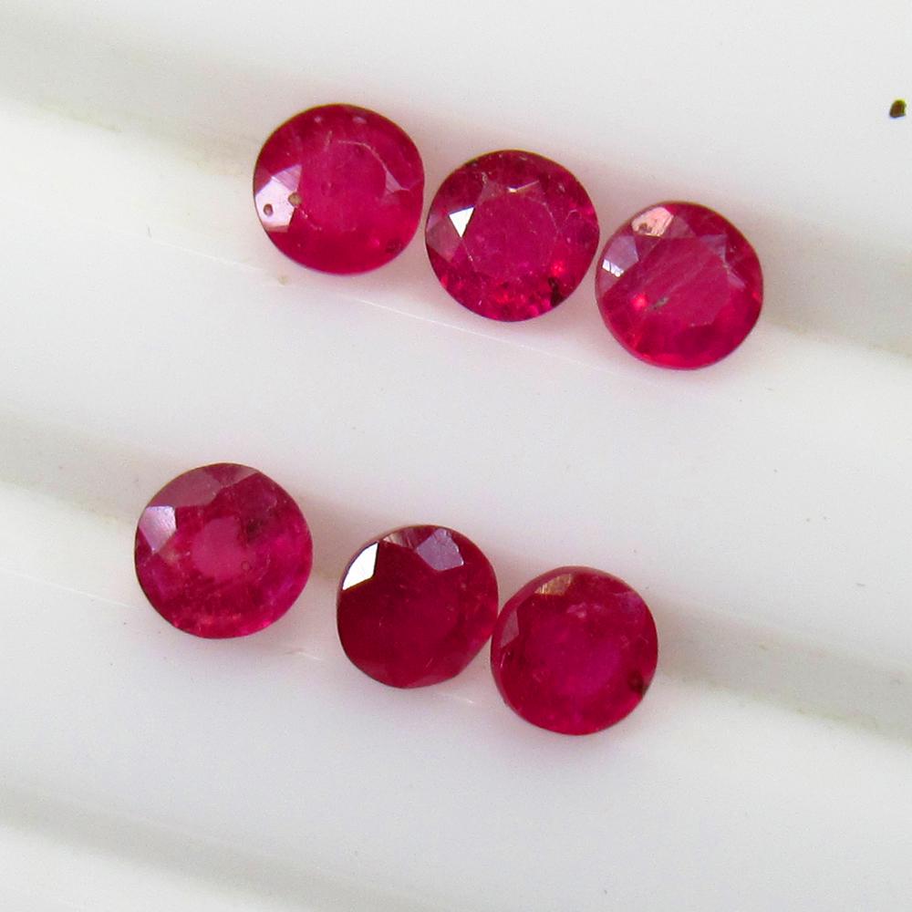 1.92 Ctw Natural 6 Mozambique Red Ruby Jewellery Set (1 of 2)