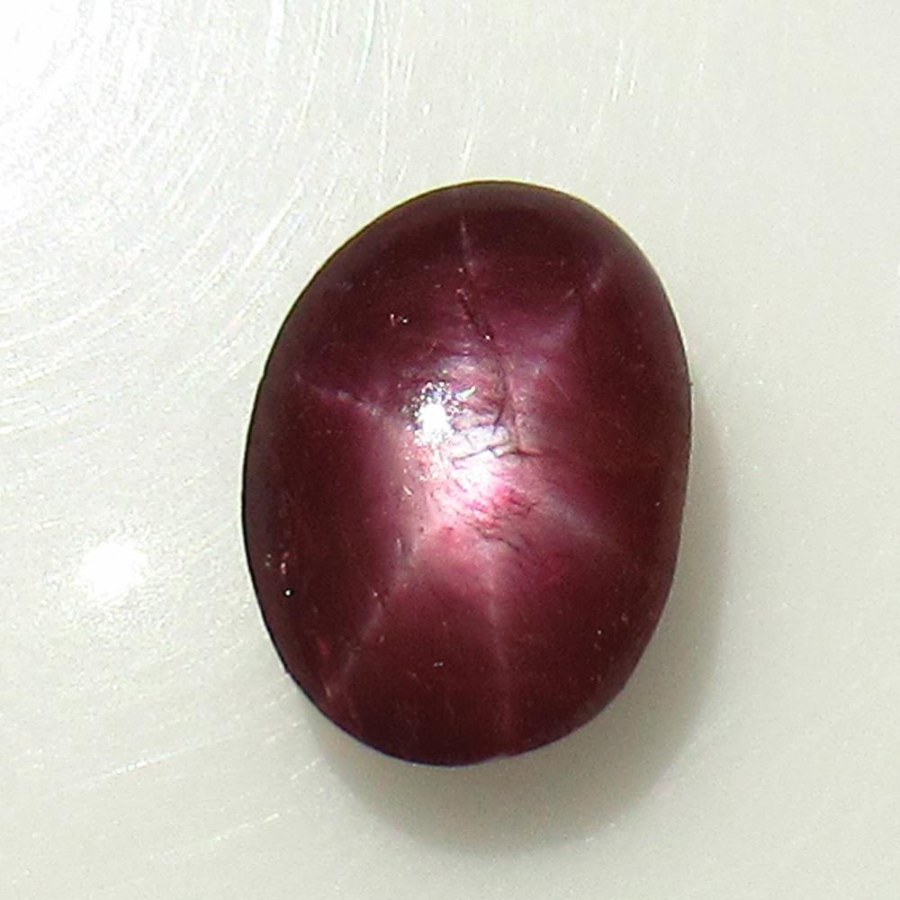 3.58 Ctw Natural Six Line Star Ruby Oval Cab (1 of 2)