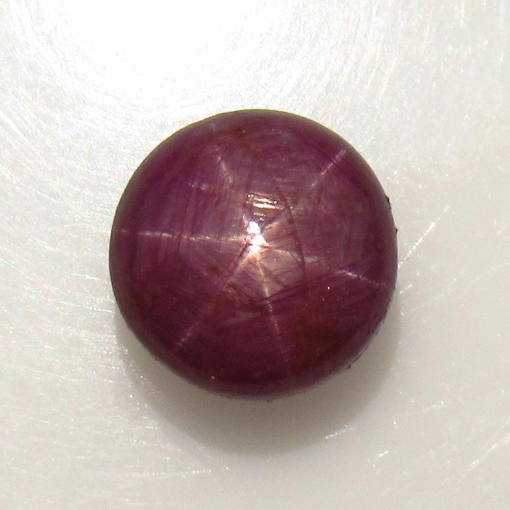 4.04 Ctw Natural Six Line Star Ruby Round Cab (1 of 2)