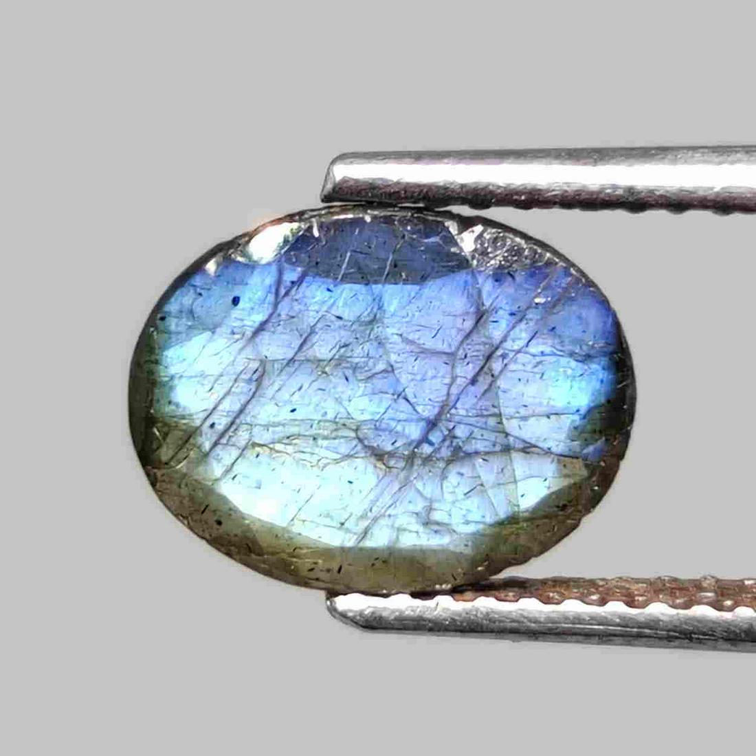 1.40 ct Natural Faceted Labradorite: No Reserve! Gemstones: Labradorite Carat Weights: 1.40 ct Size/Dimensions: 9 X 7 mm Origin : Labrador Shipping: Domestic: Flat-rate of $7.00 to anywhere within the contiguous U.S. International: Forei