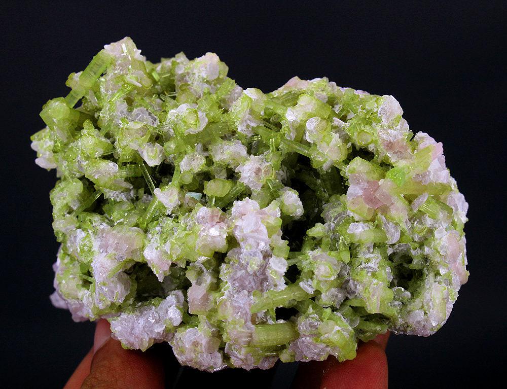 381 Grams Very Beautiful Bunch of Green Tourmaline with: 381 Grams Very Beautiful Bunch of Green Tourmaline with Lepidolite Specimen From Skardu Pakistan . Size 10.3 CM X 6.9 CM X 6 CM Reserve: $320.00 Shipping: Domestic: Flat-rate of $30.00 to anywhere wit