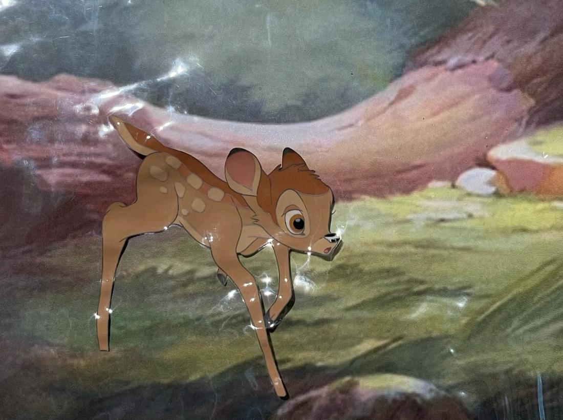 Bambi Beautiful original production cel of Bambi out in (1 of 3)