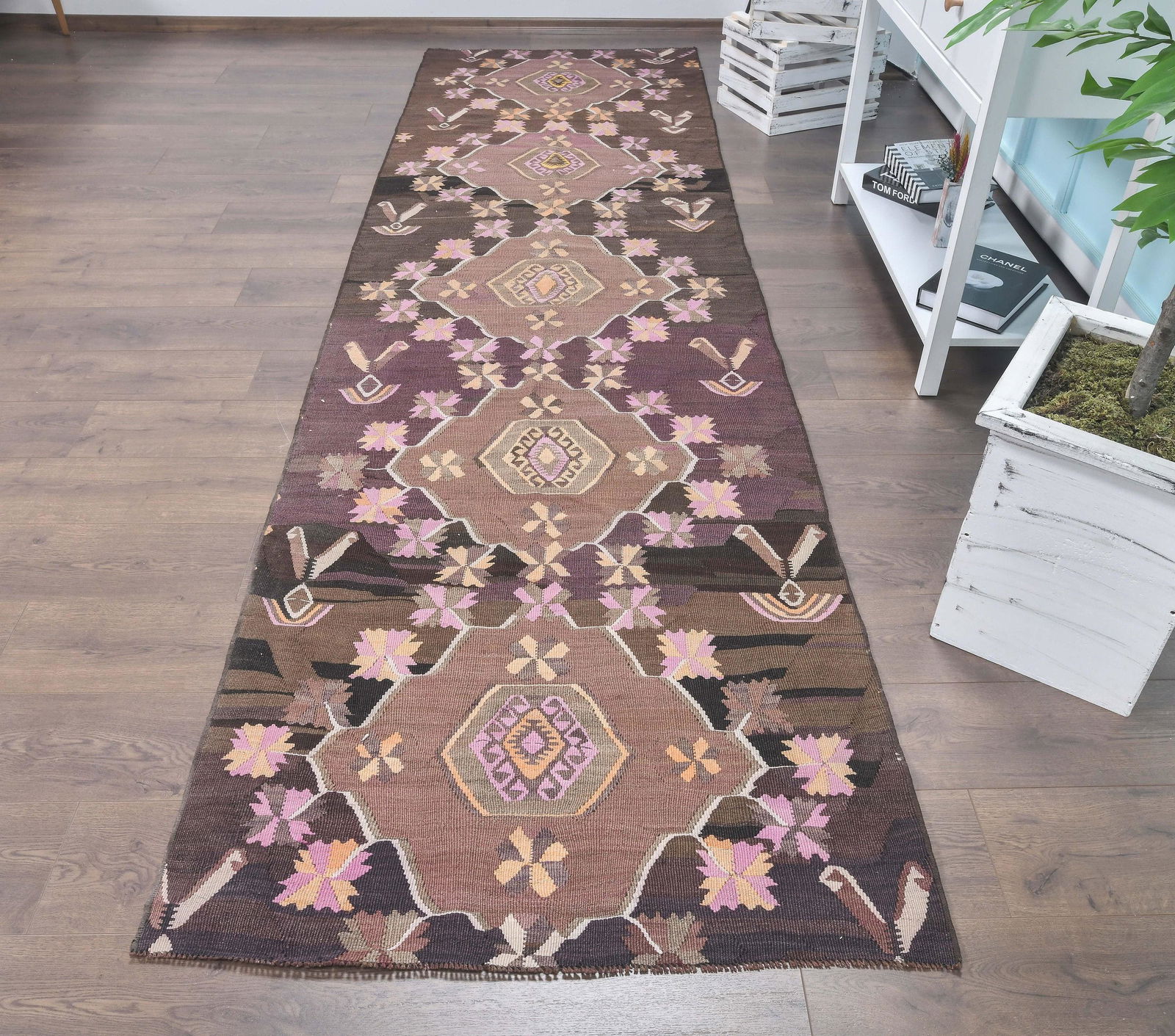 3'2x11'5 ft, SPRING DECOR, TURKISH Kilim Runner, (1 of 6)
