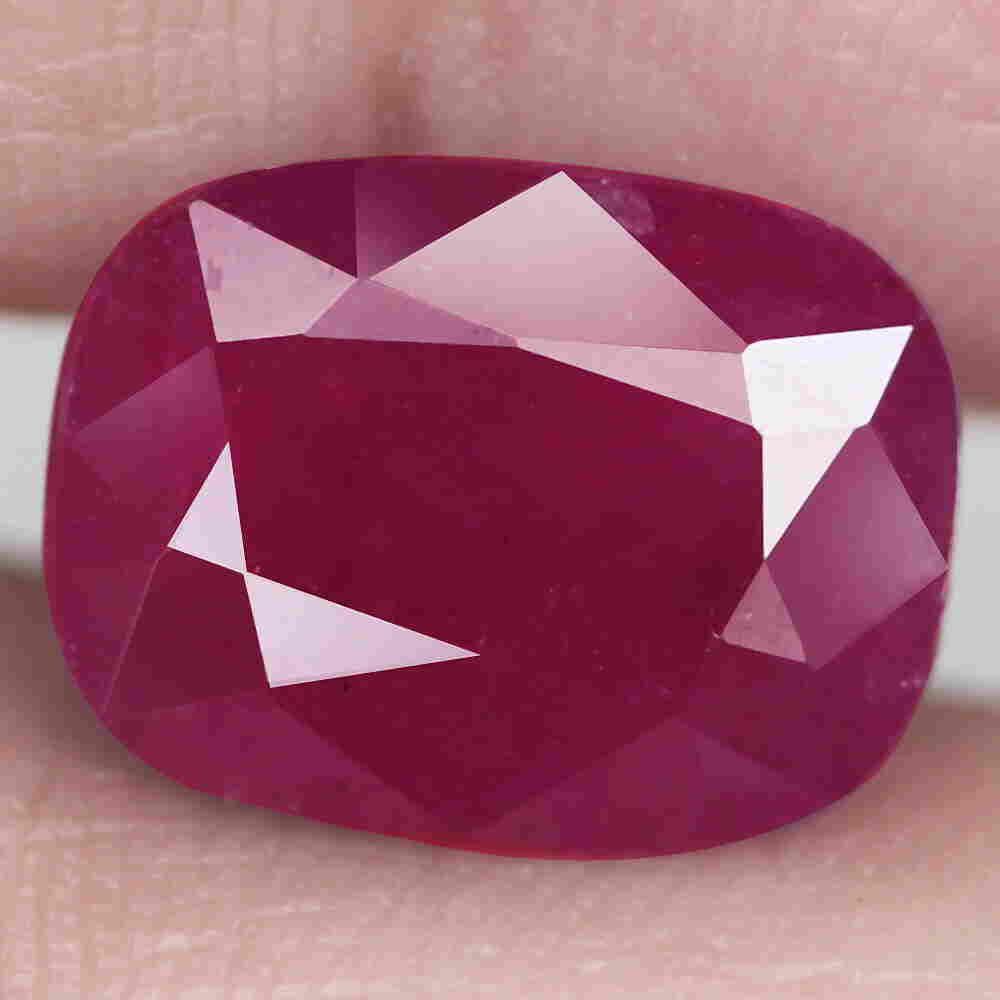 4,43 cts Natural Untreated Pink Red Ruby Cushion Cut (1 of 3)