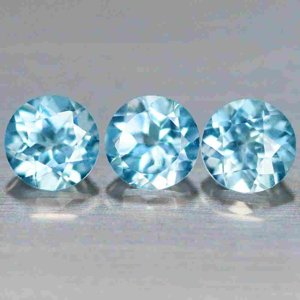 Lot of 3 Natural Aquamarine Round Shape (1 of 3)